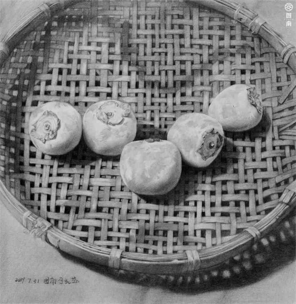 高一学生作品:精微素描写生