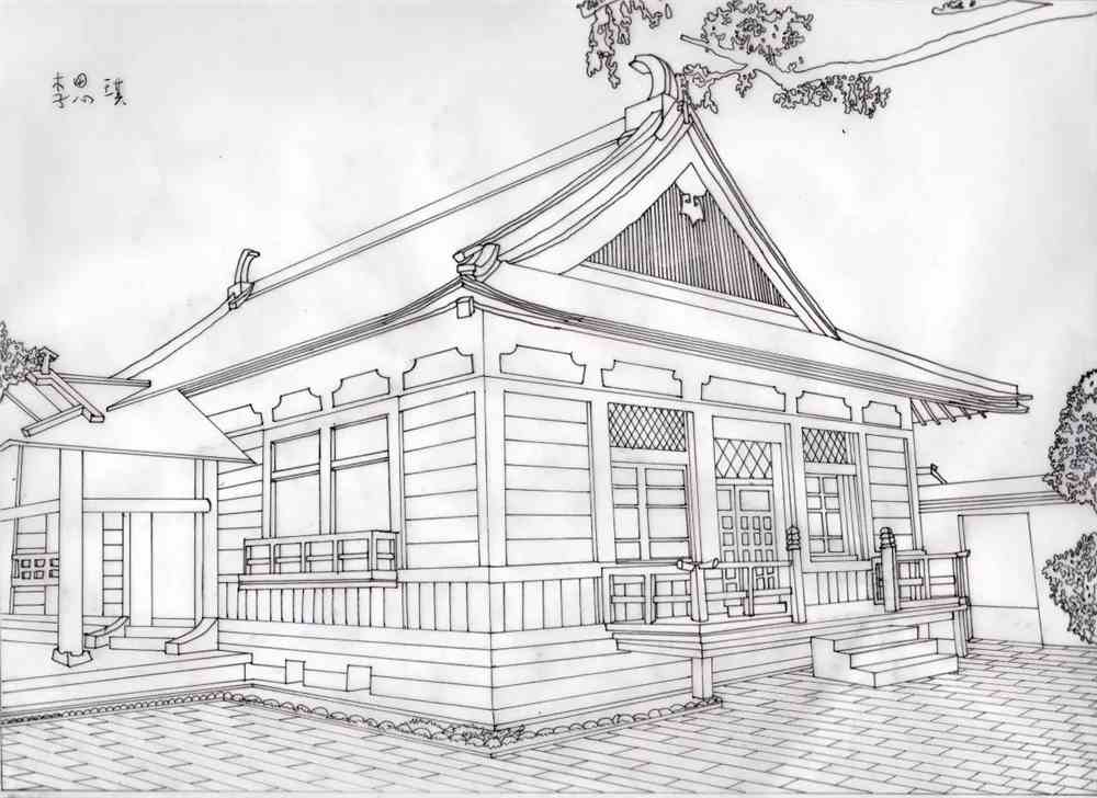央美艺捷学生课堂作品展示建筑线描